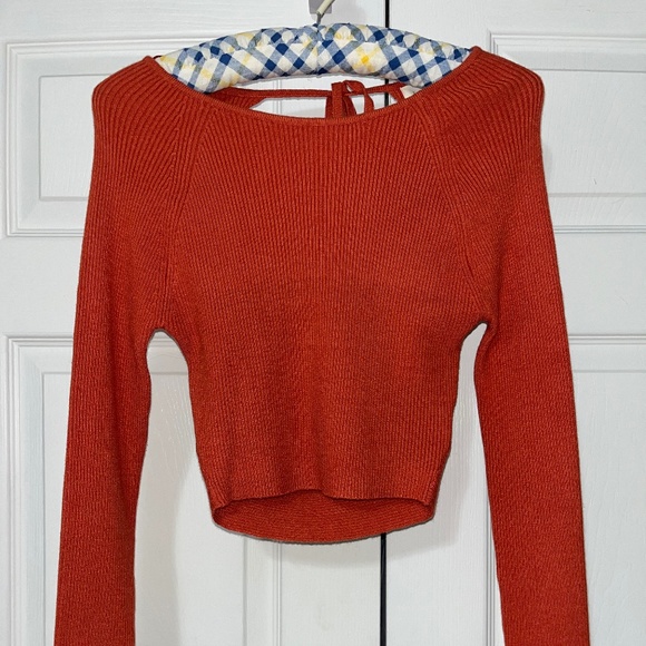 BRAND NEW - PacSun Backless Burnt Orange Sweater Top - Picture 1 of 2